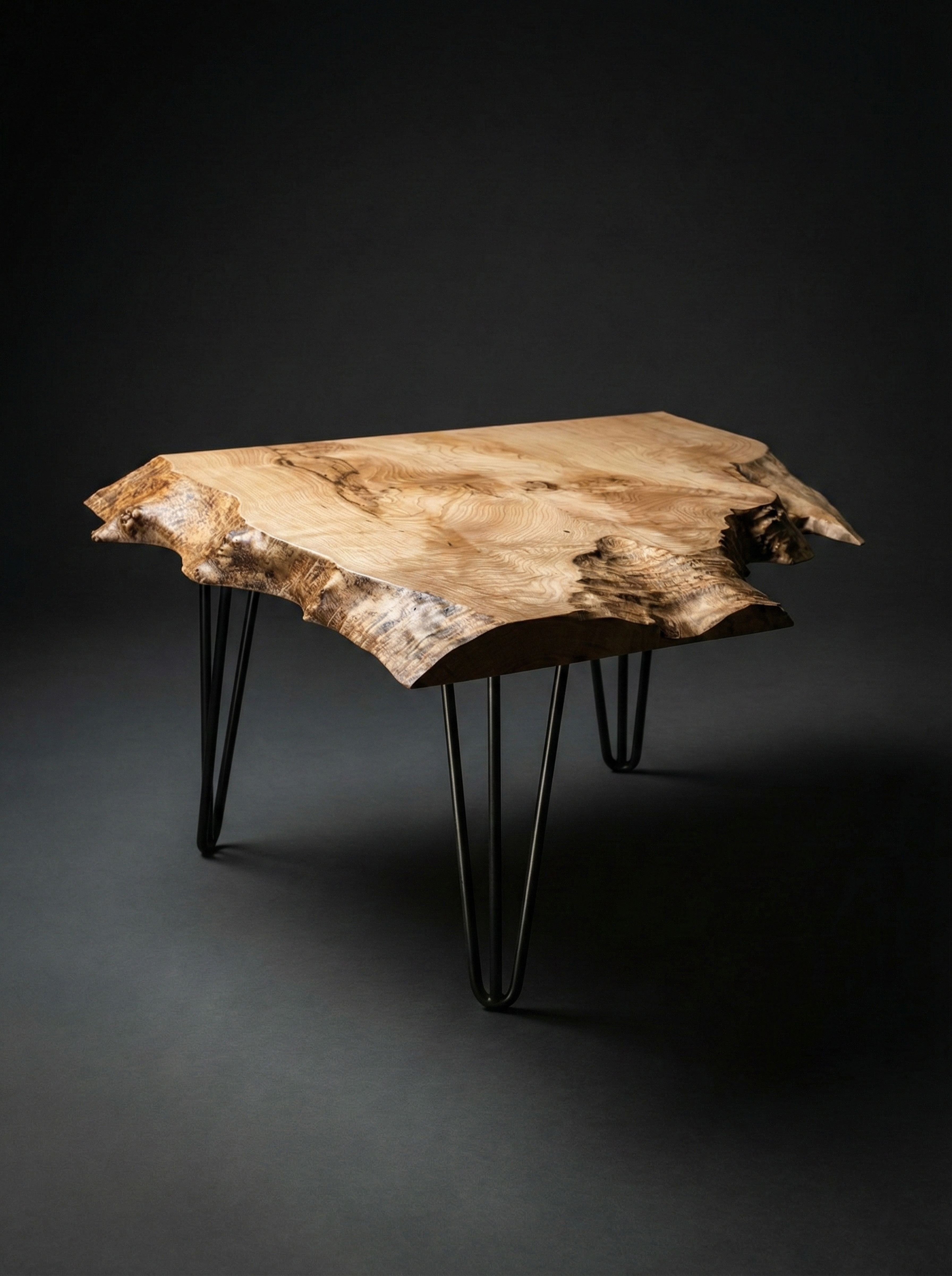 Eg Burl Live-Edge Sofabord